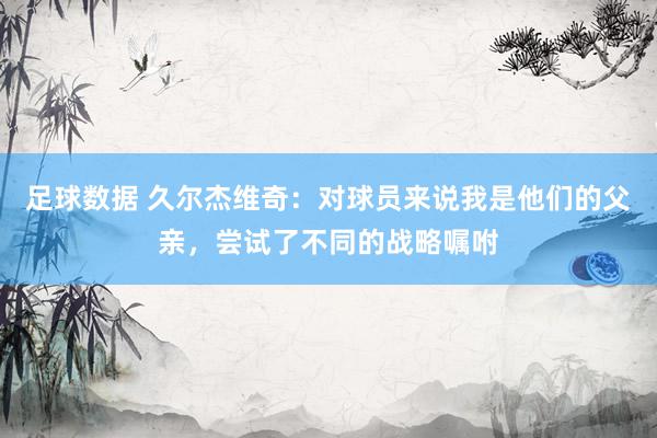 足球数据 久尔杰维奇：对球员来说我是他们的父亲，尝试了不同的战略嘱咐