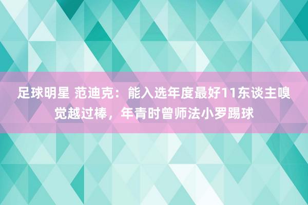 足球明星 范迪克：能入选年度最好11东谈主嗅觉越过棒，年青时曾师法小罗踢球