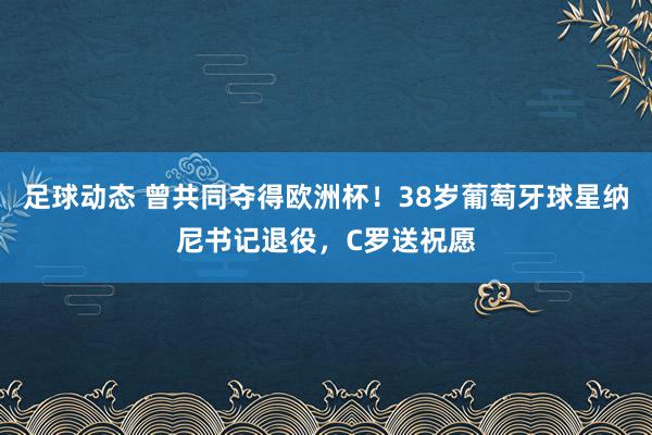 足球动态 曾共同夺得欧洲杯！38岁葡萄牙球星纳尼书记退役，C罗送祝愿